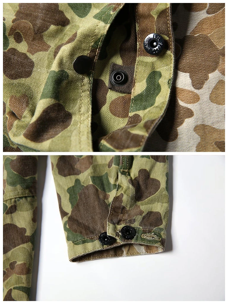 Bronson MFG. CO. TOPS WWII USMC Type P-44 HBT Duck Hunter Camo Jacket 13 Bronson MFG. CO. TOPS WWII USMC Type P-44 HBT Duck Hunter Camo Jacket