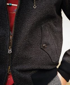 Annual Ring 12 Oz Salt & Pepper Chambray Harrington Jacket OUTERWEAR