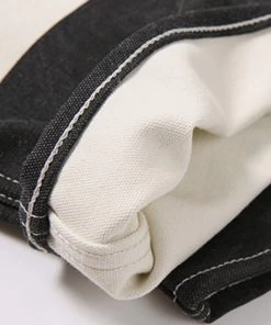 Bob Dong Wide Stripe Prisoner Style Motorcycle High Back Vintage Bib Overalls BOTTOMS