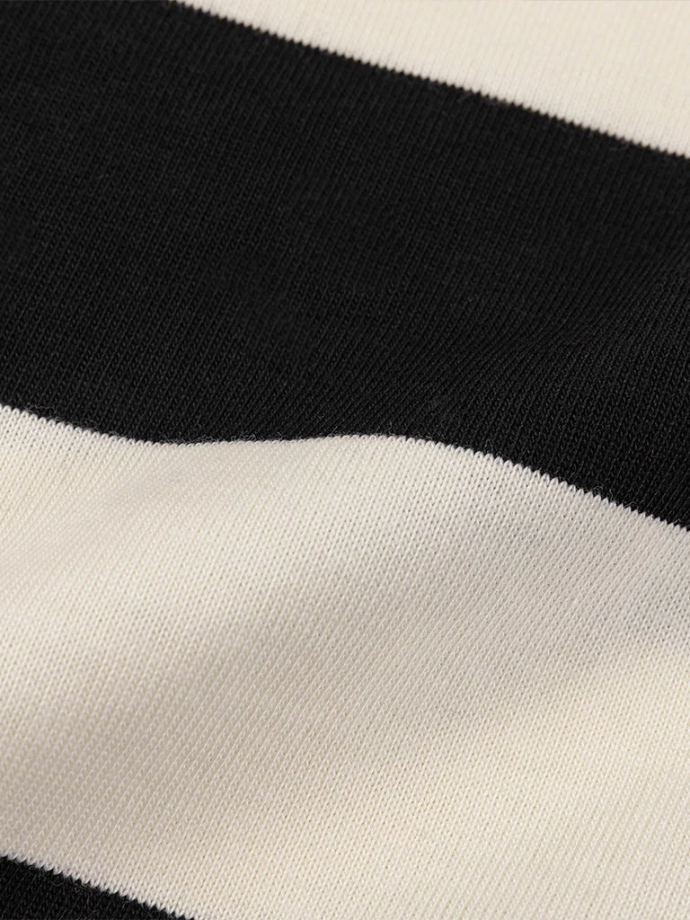 Non Stock MFG. CO. Heavyweight Cotton Wide Striped T-Shirt - Black 7 Non Stock MFG. CO. Heavyweight Cotton Wide Striped T-Shirt - Black
