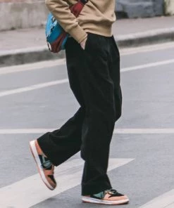 Non Stock MFG. CO. 12.5 Oz 8 Wale Corduroy Trousers - Black