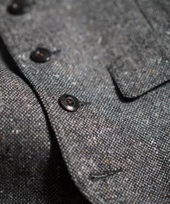 Annual Ring Coloured Speckle Tweed Safari Vest