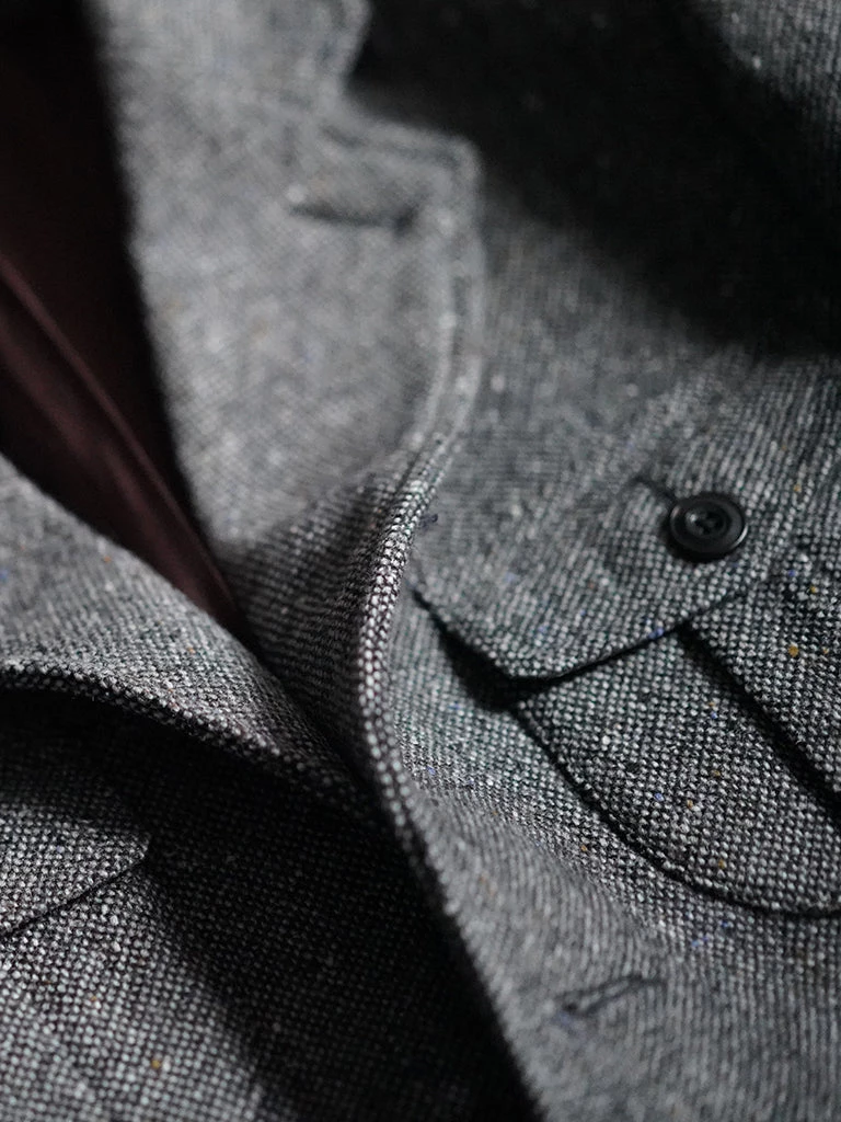 Annual Ring Coloured Speckle Tweed Safari Jacket TOPS 15 Annual Ring Coloured Speckle Tweed Safari Jacket TOPS