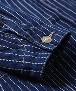 Bob Dong TOPS Lot BW0927 Wabash Indigo Railroad Work Stripe Jacket