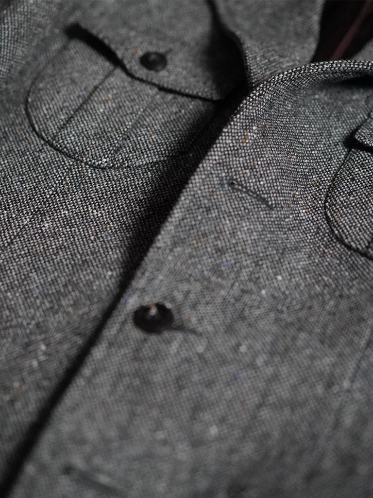 Annual Ring Coloured Speckle Tweed Safari Jacket TOPS 16 Annual Ring Coloured Speckle Tweed Safari Jacket TOPS