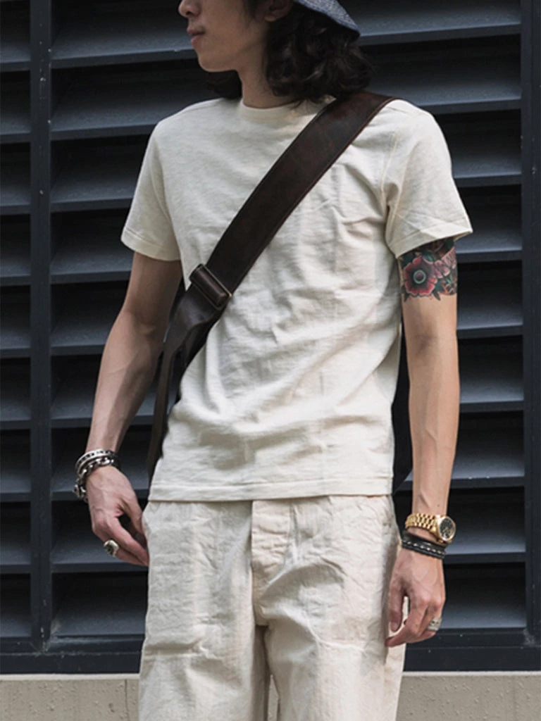 Bronson MFG. CO. 1940s USN Slub Cotton Training T-Shirt TOPS 3 Bronson MFG. CO. 1940s USN Slub Cotton Training T-Shirt TOPS