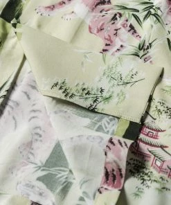 Non Stock MFG. CO. Ukiyo-e Tiger & Bamboo Pattern Aloha Shirt - Light Green NEW ARRIVALS