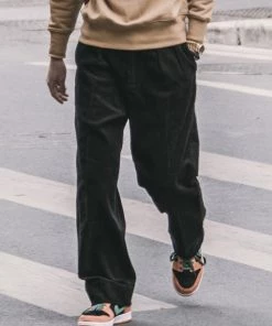 Non Stock MFG. CO. 12.5 Oz 8 Wale Corduroy Trousers - Black