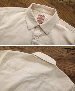 MBBCAR NEW ARRIVALS Ethnic Patch Pocket Long Sleeve Shirt - Beige 20 MBBCAR NEW ARRIVALS Ethnic Patch Pocket Long Sleeve Shirt - Beige