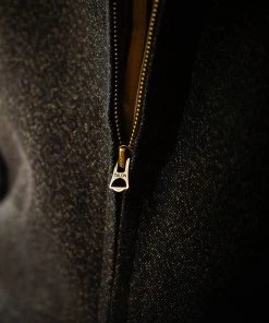 Annual Ring 12 Oz Salt & Pepper Chambray Harrington Jacket OUTERWEAR