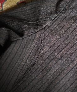 Annual Ring 1900s French Salt & Pepper Striped Chambray Sack Jacket BEST SELLERS