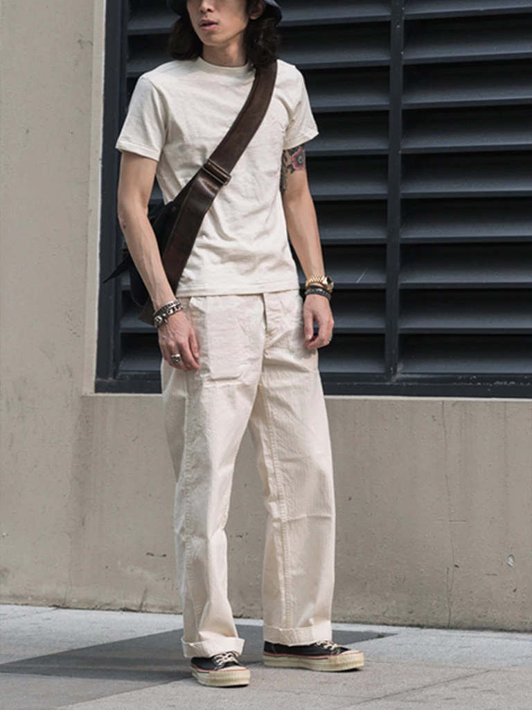 Bronson MFG. CO. 1940s USN Slub Cotton Training T-Shirt TOPS 4 Bronson MFG. CO. 1940s USN Slub Cotton Training T-Shirt TOPS