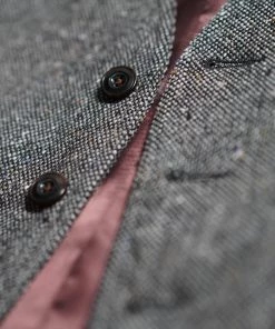 Annual Ring Coloured Speckle Tweed Safari Vest