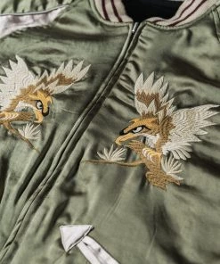 Non Stock MFG. CO. 1950s Reversible Acetate Souvenir Jacket - Falcon × Tiger NEW ARRIVALS