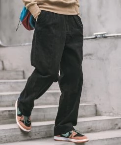 Non Stock MFG. CO. 12.5 Oz 8 Wale Corduroy Trousers - Black