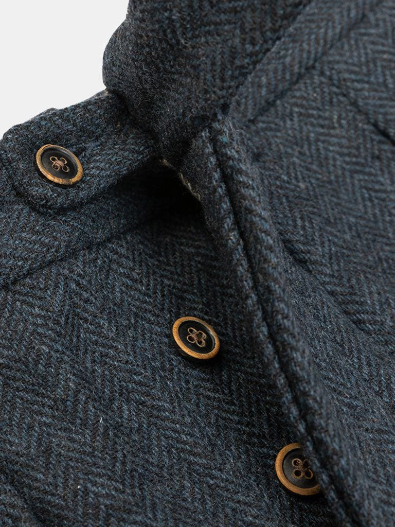 Annual Ring 1930s American Style Herringbone Navy Tweed Trousers 22 Annual Ring 1930s American Style Herringbone Navy Tweed Trousers