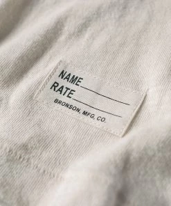 Bronson MFG. CO. 1940s USN Crew Slub Cotton T-Shirt TOPS 35 Bronson MFG. CO. 1940s USN Crew Slub Cotton T-Shirt TOPS