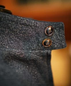 Annual Ring 12 Oz Salt & Pepper Chambray Harrington Jacket OUTERWEAR