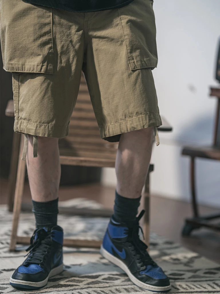 Non Stock MFG. CO. 8.5 Oz Cotton Ripstop Cargo Shorts - Khaki May 2022 4 Non Stock MFG. CO. 8.5 Oz Cotton Ripstop Cargo Shorts - Khaki May 2022