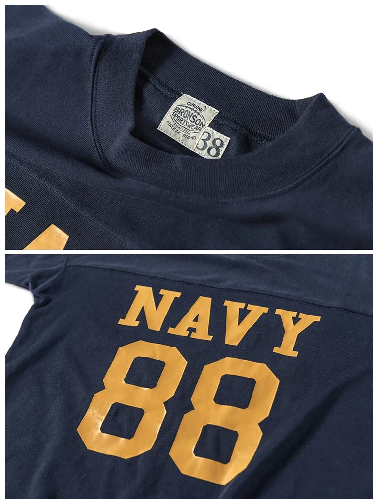 Bronson MFG. CO. US Naval Football T-Shirt - Navy NEW ARRIVALS 7 Bronson MFG. CO. US Naval Football T-Shirt - Navy NEW ARRIVALS