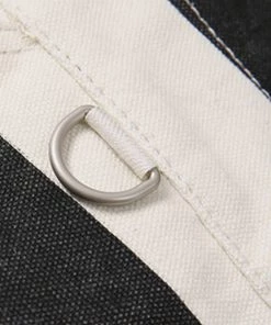 Bob Dong Wide Stripe Prisoner Style Motorcycle High Back Vintage Bib Overalls BOTTOMS