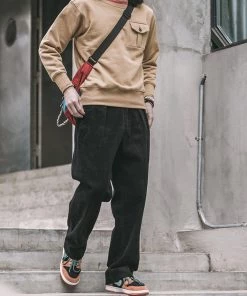 Non Stock MFG. CO. 12.5 Oz 8 Wale Corduroy Trousers - Black