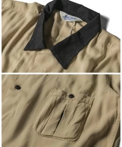 Non Stock MFG. CO. Loose Embroidery Bowling Shirt - Yellow