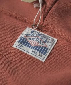 Non Stock MFG. CO. 17.5 Oz Terry Cloth Zip-Up Hoodie - Brick Red