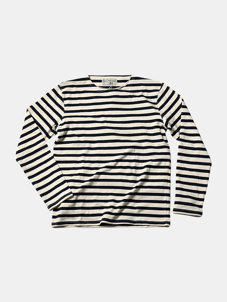 Bronson MFG. CO. French Breton Sailor Stripe Boat Neck Long Sleeve T-Shirt Back In Stock 1 Bronson MFG. CO. French Breton Sailor Stripe Boat Neck Long Sleeve T-Shirt Back In Stock