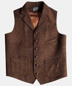 Annual Ring TOPS Brown Tweed Hunting Vest