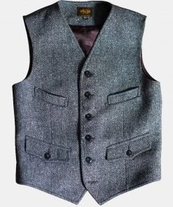 Annual Ring Coloured Speckle Tweed Safari Vest