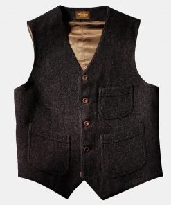 Annual Ring Chocolate Brown Tweed Hunting Vest