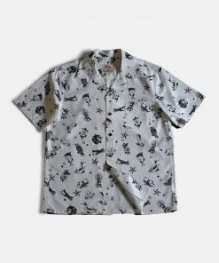 Annual Ring Vintage Tattoo Pattern Aloha Shirt TOPS