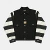 Bob Dong Motorcycle Style Black And White Stripe Type 2 Jacket TOPS