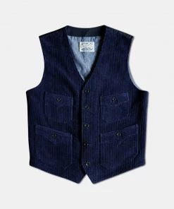 Annual Ring 1920s Indigo Corduroy Work Vest
