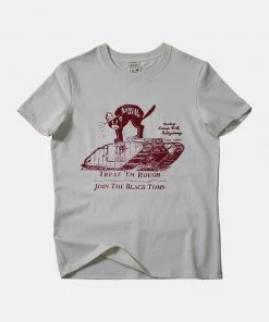Annual Ring WWI US Tank Corps Black Toms Print Crewneck T-Shirt