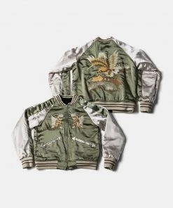 Non Stock MFG. CO. 1950s Reversible Acetate Souvenir Jacket - Falcon × Tiger NEW ARRIVALS