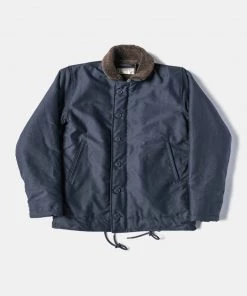 Bronson MFG. CO. TOPS 1943 US Navy 1st N-1 Woolen Deck Jacket - Navy Stencil