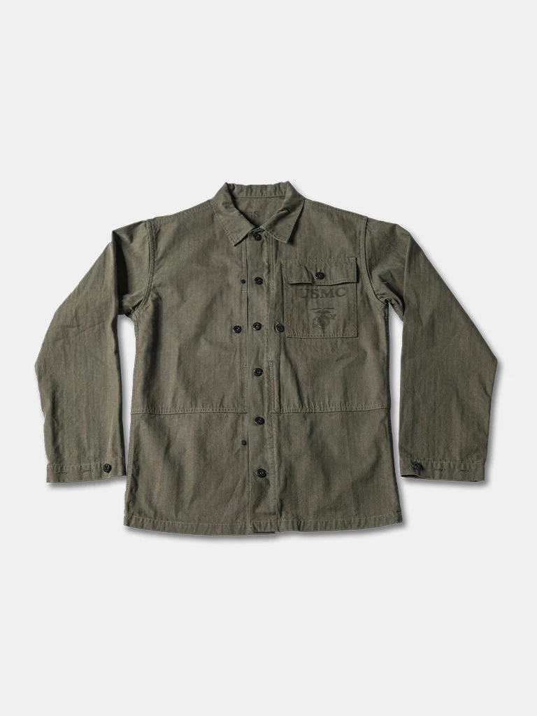 Bronson MFG. CO. NEW ARRIVALS USMC P-44 HBT Utility Jacket 1 Bronson MFG. CO. NEW ARRIVALS USMC P-44 HBT Utility Jacket