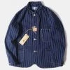 Bob Dong TOPS Lot BW0927 Wabash Indigo Railroad Work Stripe Jacket