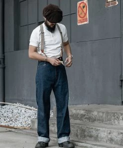 Bronson MFG. CO. Vintage Short Sleeve Henley T-Shirt - White Back In Stock