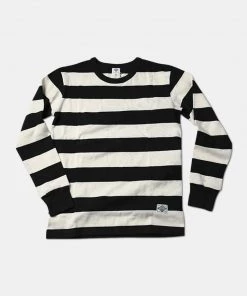 Non Stock MFG. CO. 9 Oz Wide Striped Long Sleeve T-Shirt