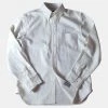 Annual Ring White Cotton-Linen Button-Down Shirt BEST SELLERS