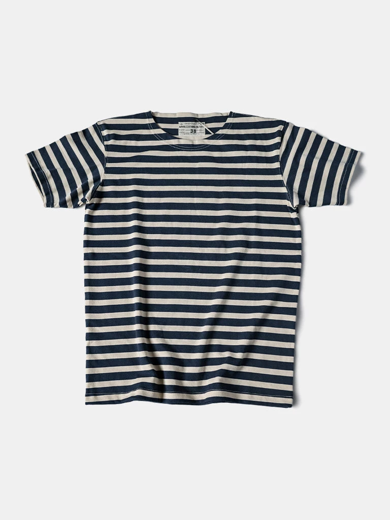 Bronson MFG. CO. French Sailor Boat Neck Breton Stripe T-Shirt - Navy/White BEST SELLERS 1 Bronson MFG. CO. French Sailor Boat Neck Breton Stripe T-Shirt - Navy/White BEST SELLERS