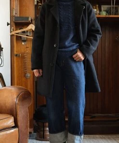 Remains Clothing Wool-Twill Tweed Coat