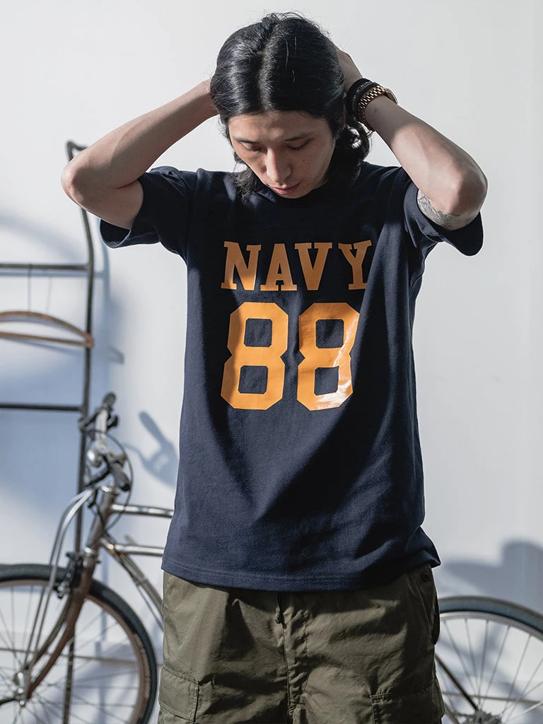 Bronson MFG. CO. US Naval Football T-Shirt - Navy NEW ARRIVALS 3 Bronson MFG. CO. US Naval Football T-Shirt - Navy NEW ARRIVALS