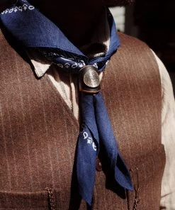 Old Selling Leather Eagle Coin Leather Bandana Slide