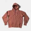 Non Stock MFG. CO. 17.5 Oz Terry Cloth Zip-Up Hoodie - Brick Red