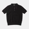 Annual Ring Retro Knitted Jacquard Polo Shirt - Black May 2022