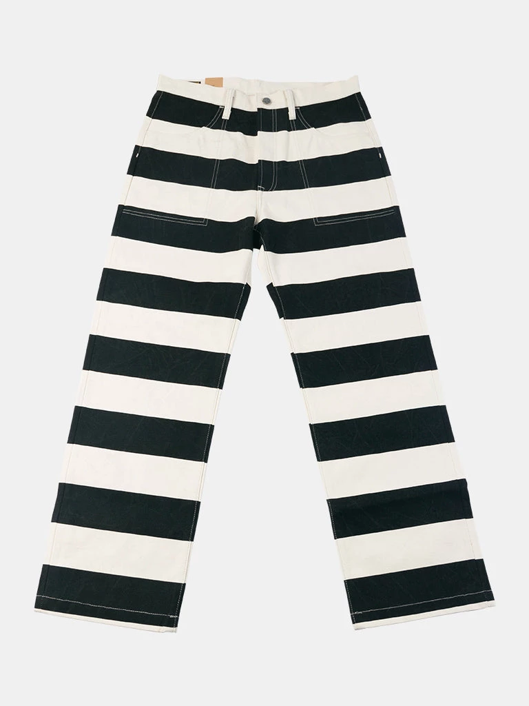 Bob Dong Heavyweight Wide Stripe Asymmetrical Pocket Pants NEW ARRIVALS 1 Bob Dong Heavyweight Wide Stripe Asymmetrical Pocket Pants NEW ARRIVALS